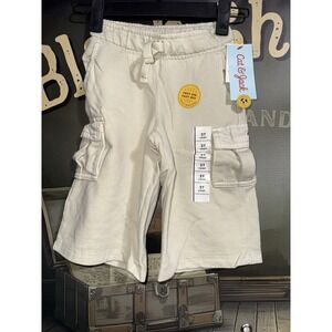 Cat & Jack SweatPants Size 2t Boys Crop Flexible Drawstring Tan NEW